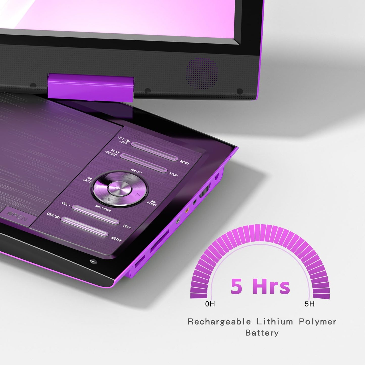Portable DVD Player with HD Swivel Screen