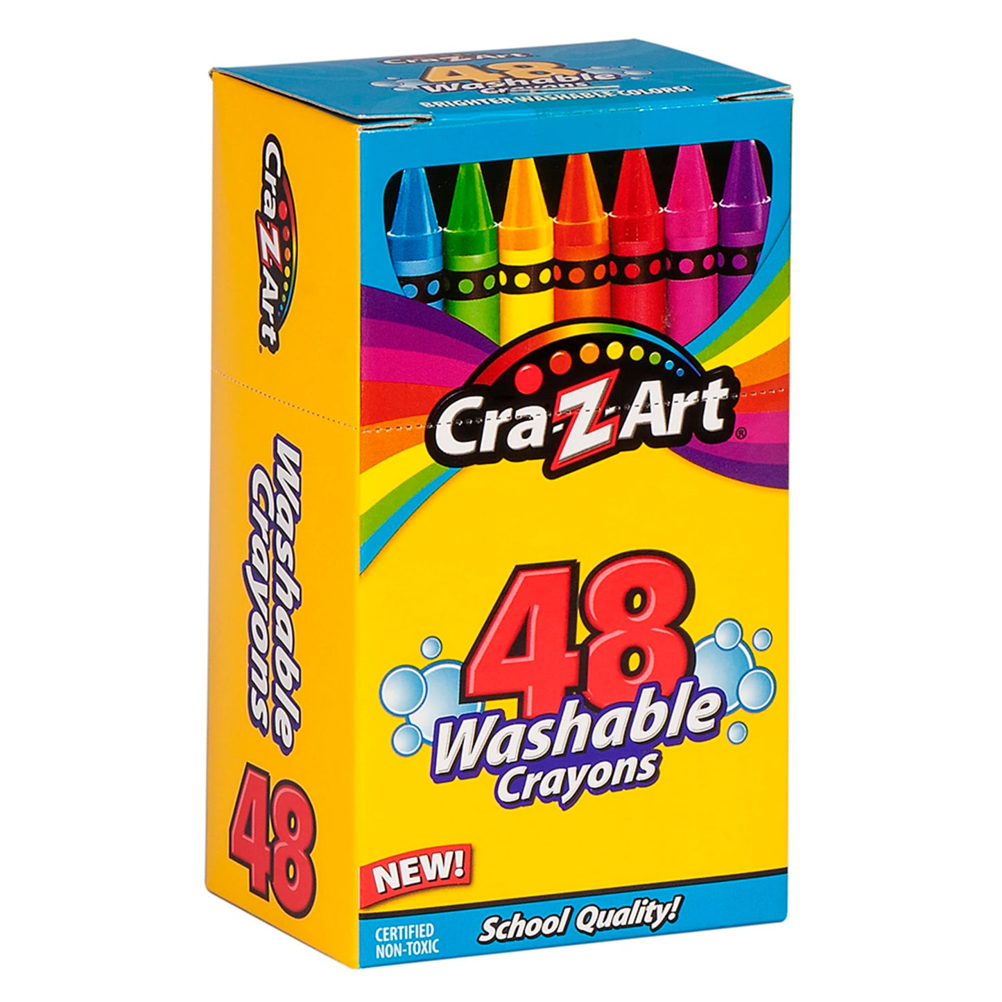 Cra-Z-Art Washable Classic Crayons, Assorted Colors, Pack Of 48 Crayons