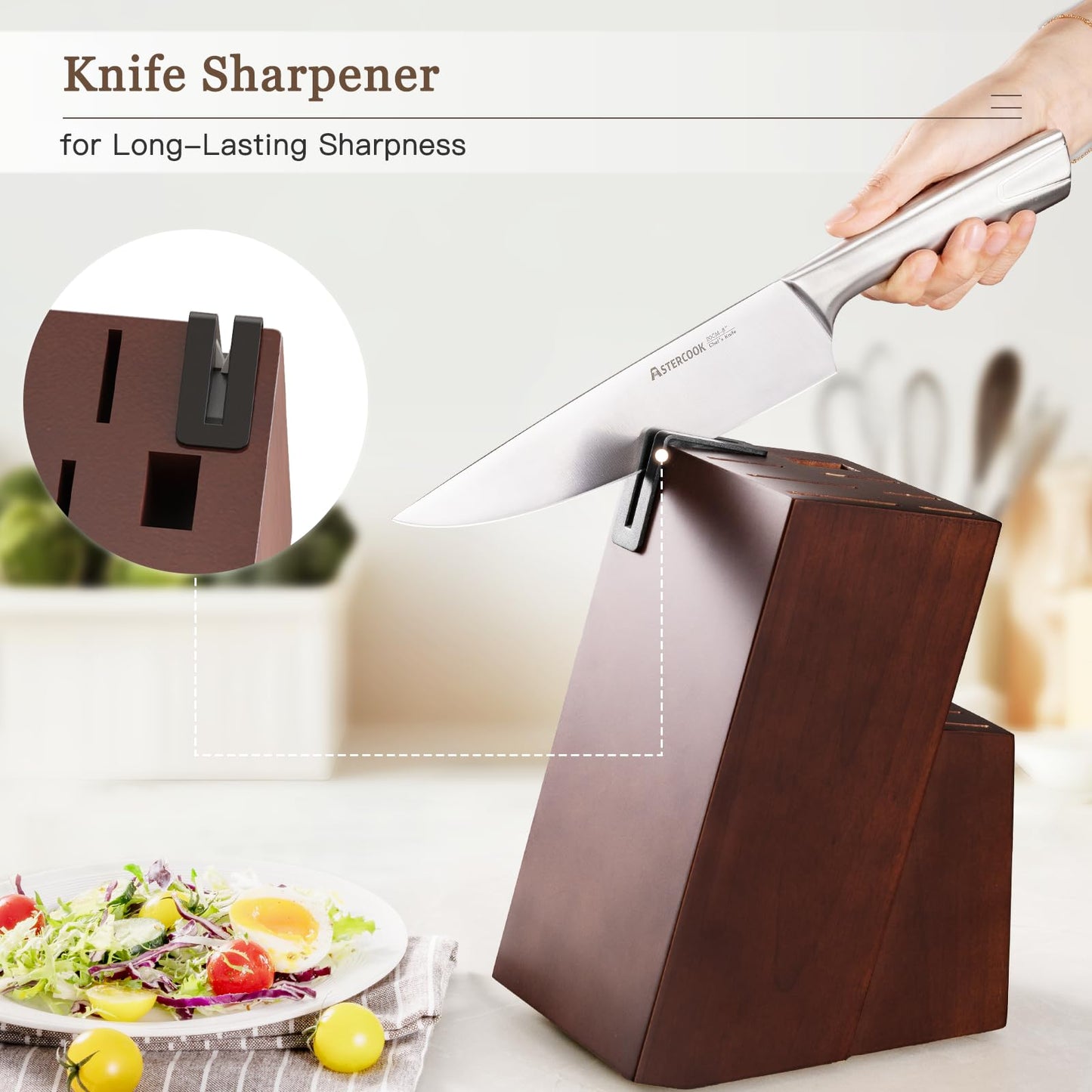 15-Piece Astercook Stainless Steel Knife Set