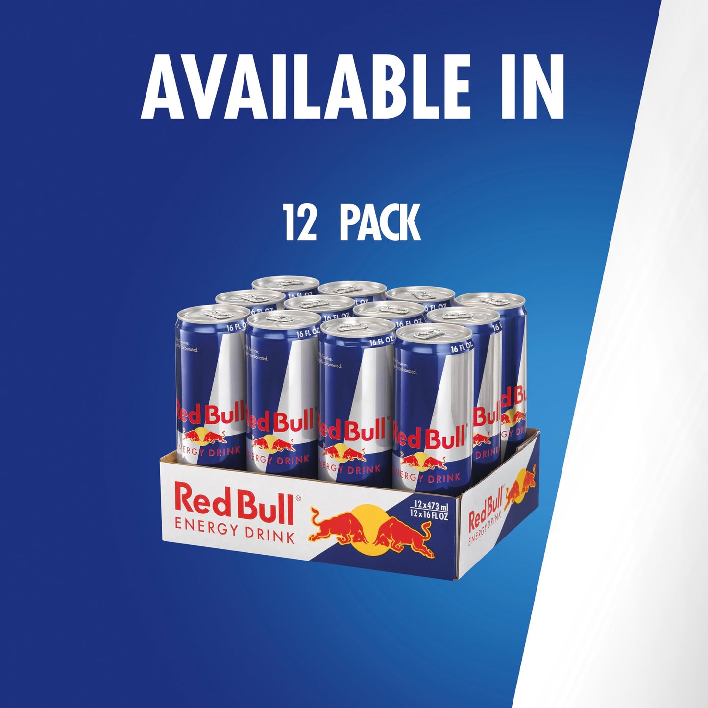 12 Pack Red Bull Energy Drink with Caffeine, 16 Fl Oz