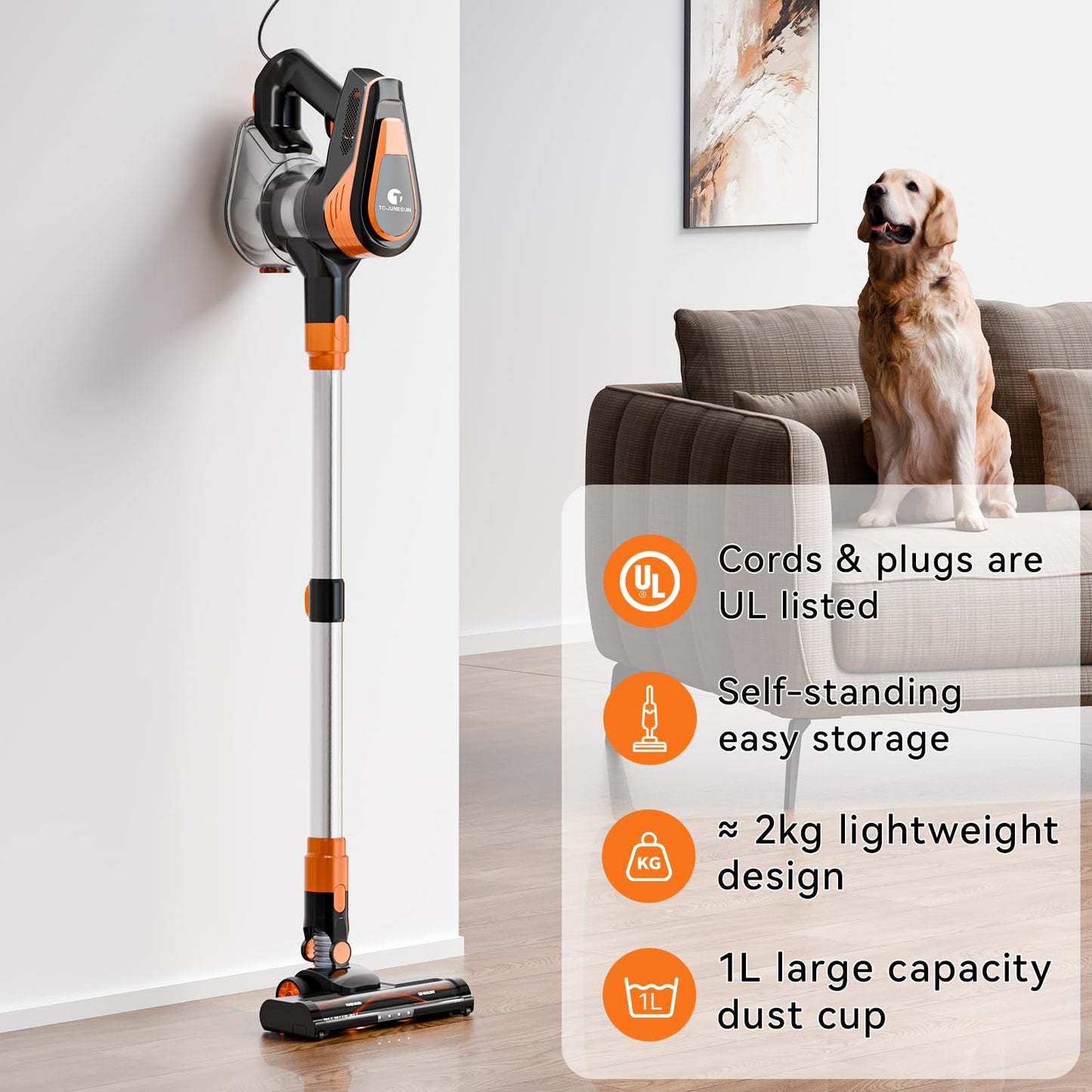 550W Stick Vacuum Cleaner for Home & Pets