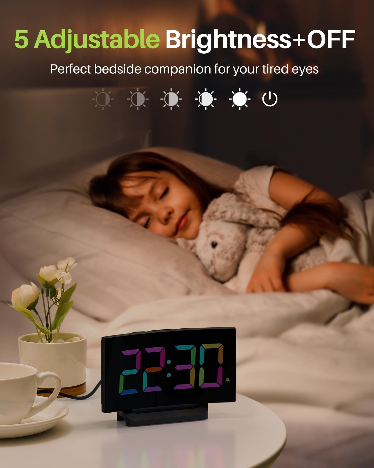 Digital Alarm Clock with RGB Display and Snooze