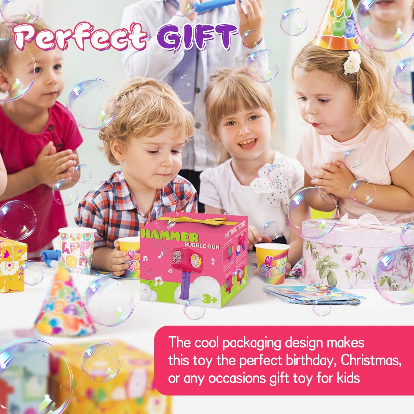 Bubble Gun Bubble Maker with Music for Kids