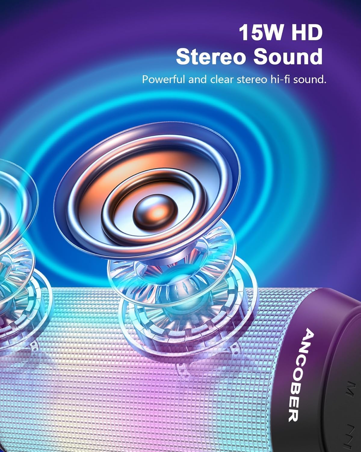 Portable Bluetooth Speaker with HD Stereo Sound