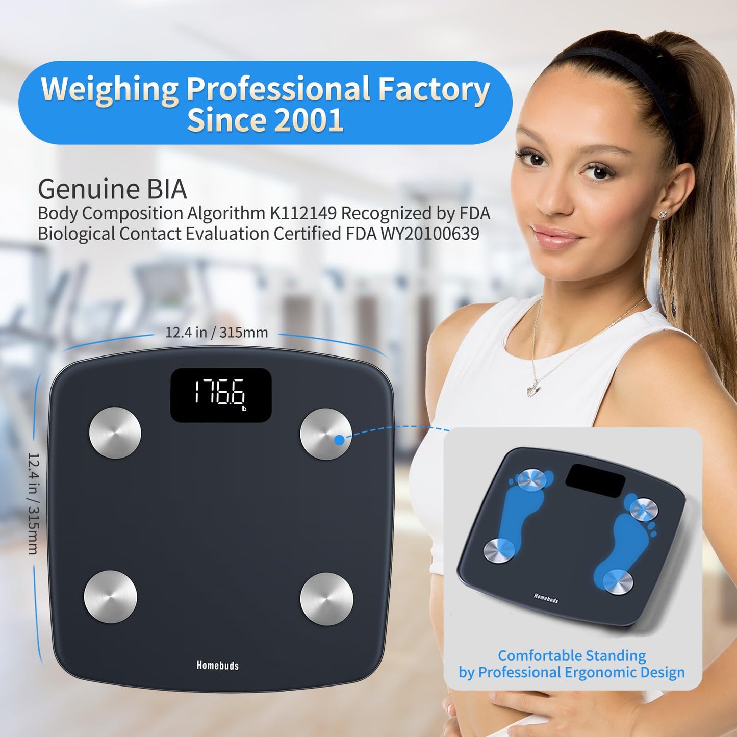 Digital Bathroom Scale for Body Weight and Fat