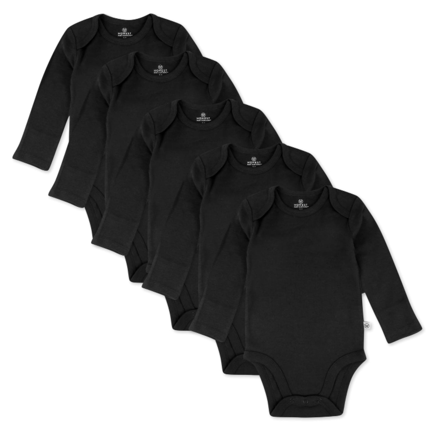 5-Pack HonestBaby Organic Cotton Bodysuits for Babies