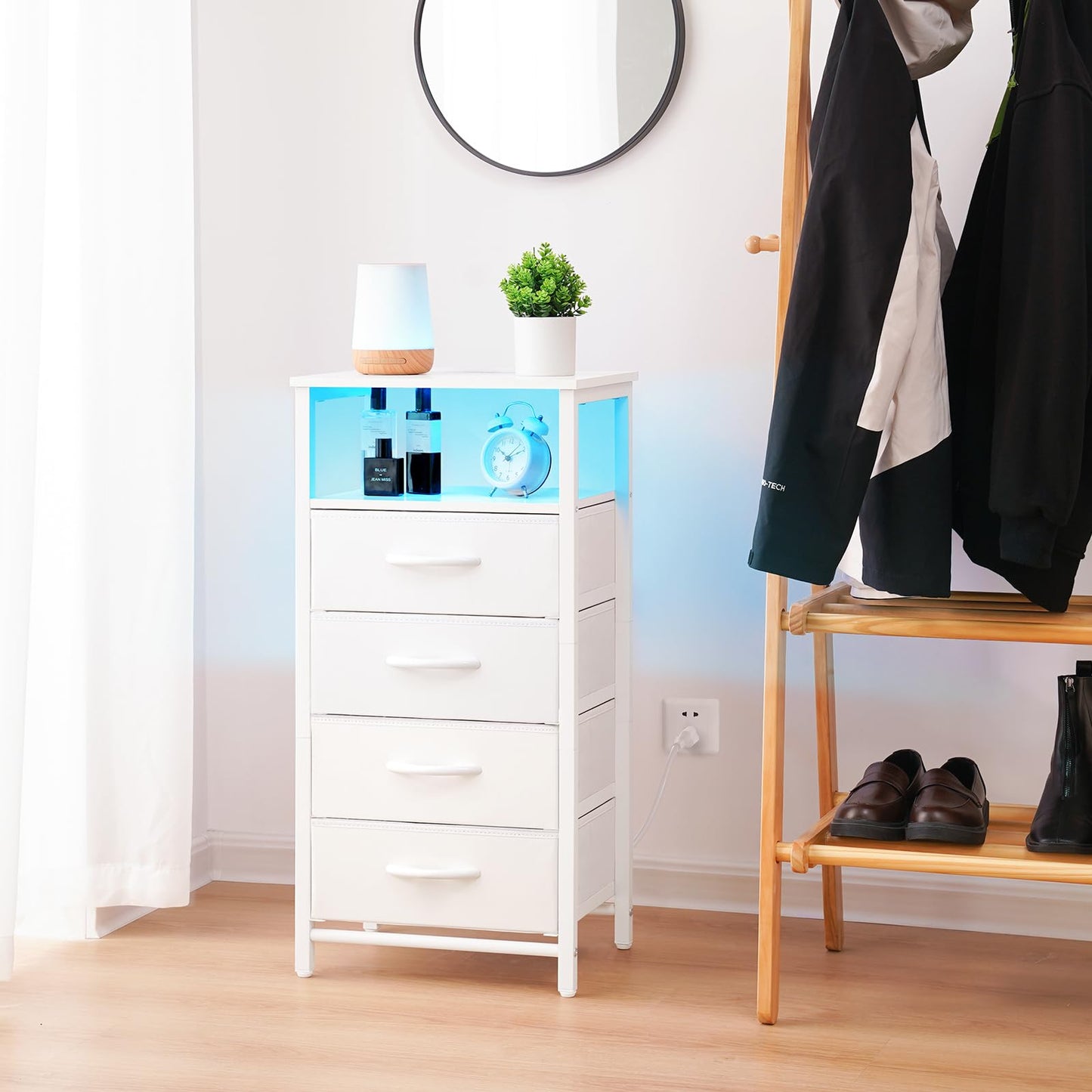 Yoobure LED Nightstand with USB Charging Station