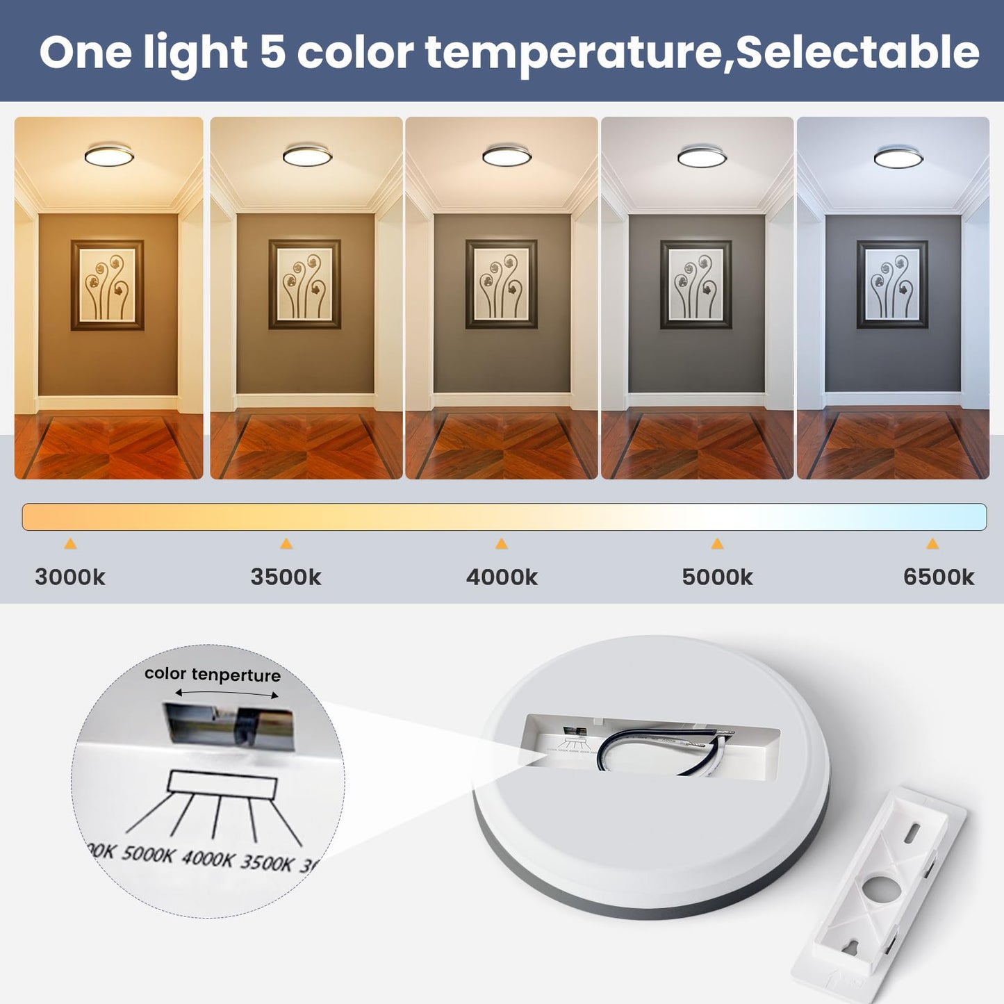NIORSUN 7 Inch Dimmable LED Ceiling Light