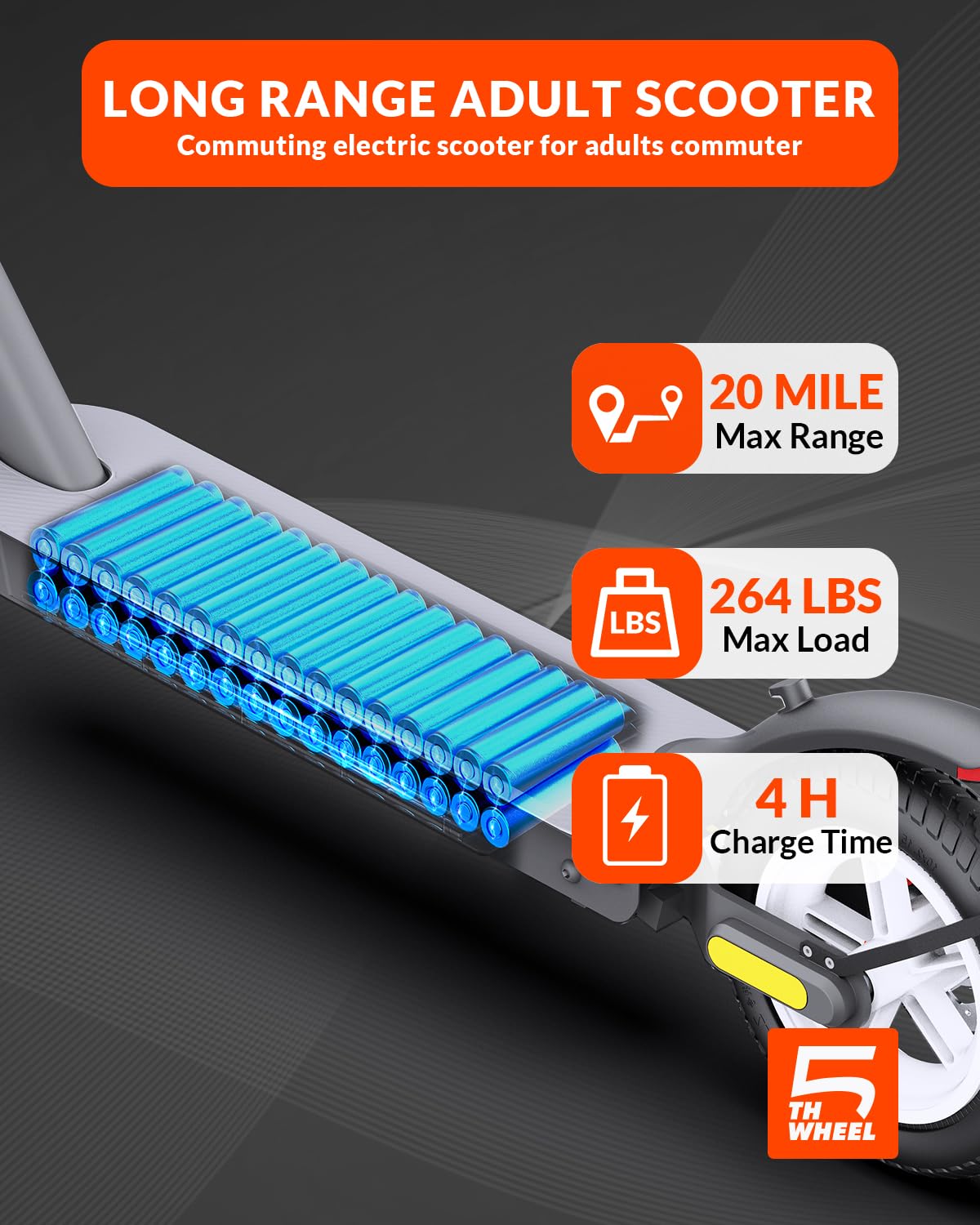 5TH WHEEL Electric Scooter with 350W Motor