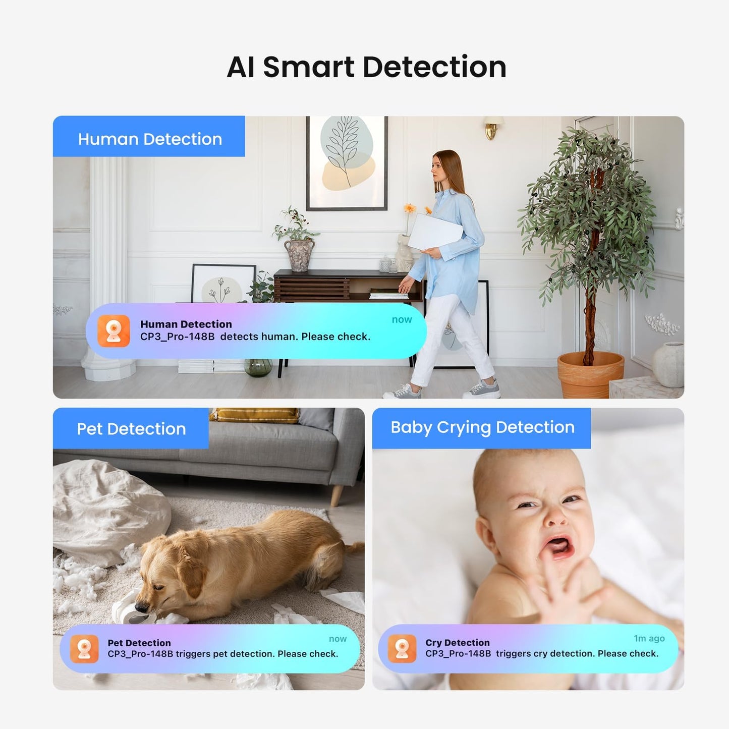 Tenda 2K Indoor WiFi Security Camera with Night Vision