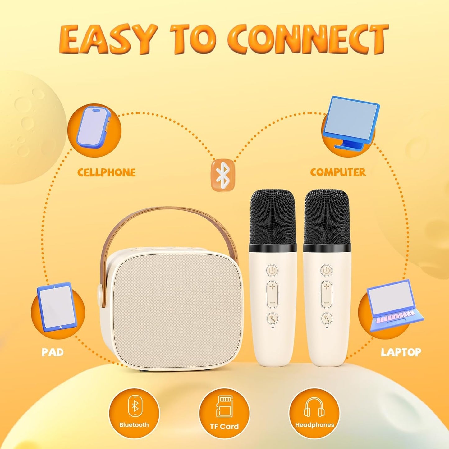 IROO Mini Karaoke Machine with Wireless Microphones