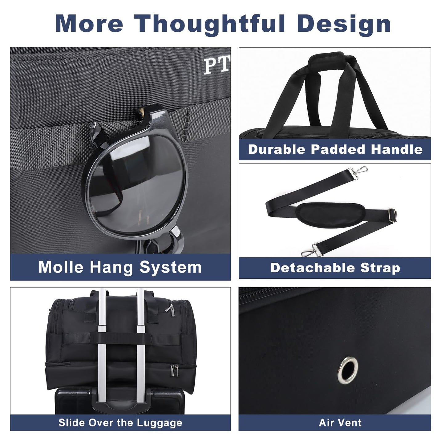 42L Carry On Duffle Bag for Travel & Gym