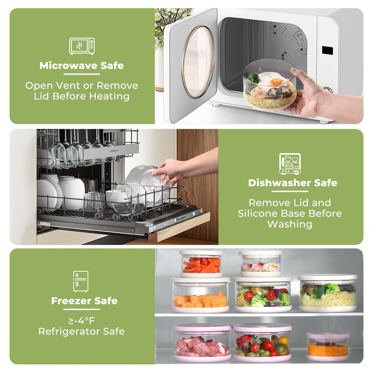 Airtight Glass Food Storage Container, 33.8oz