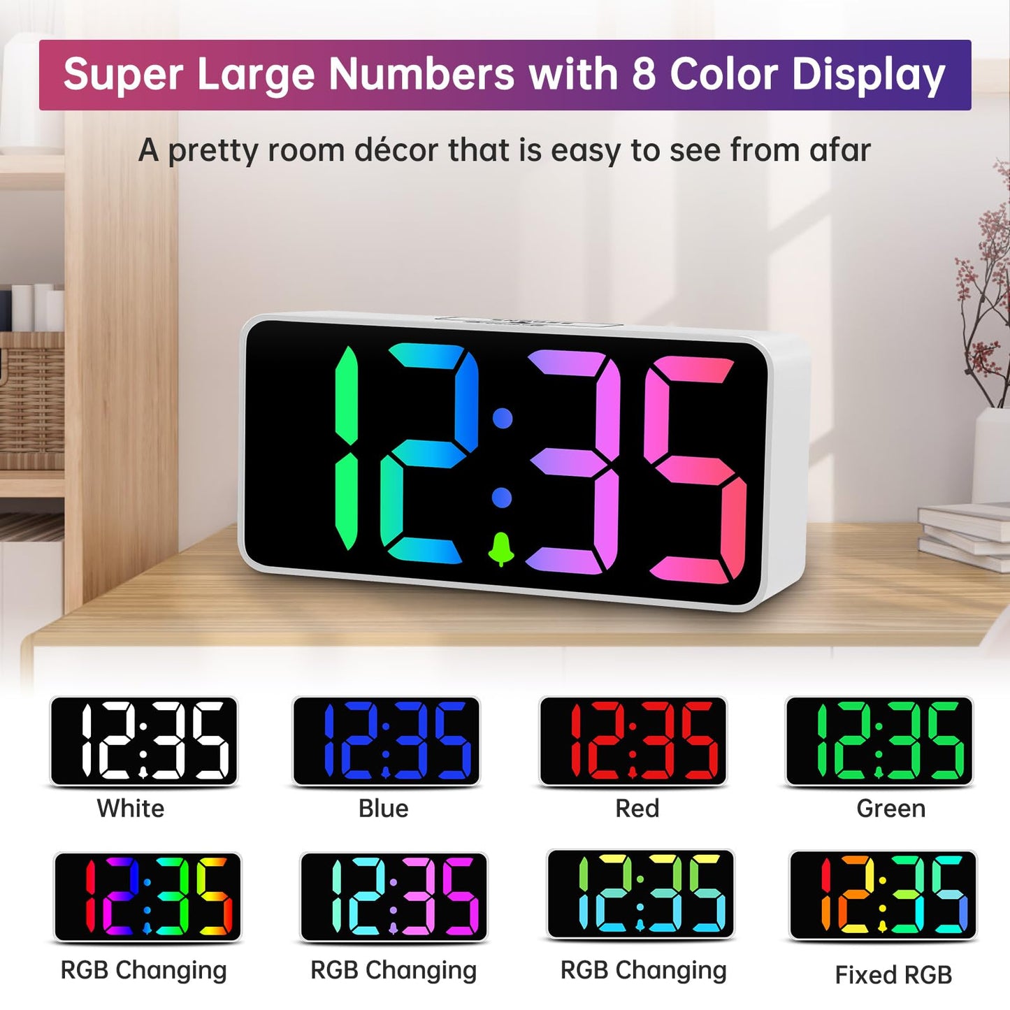 DreamSky Large Digital Alarm Clock for Seniors