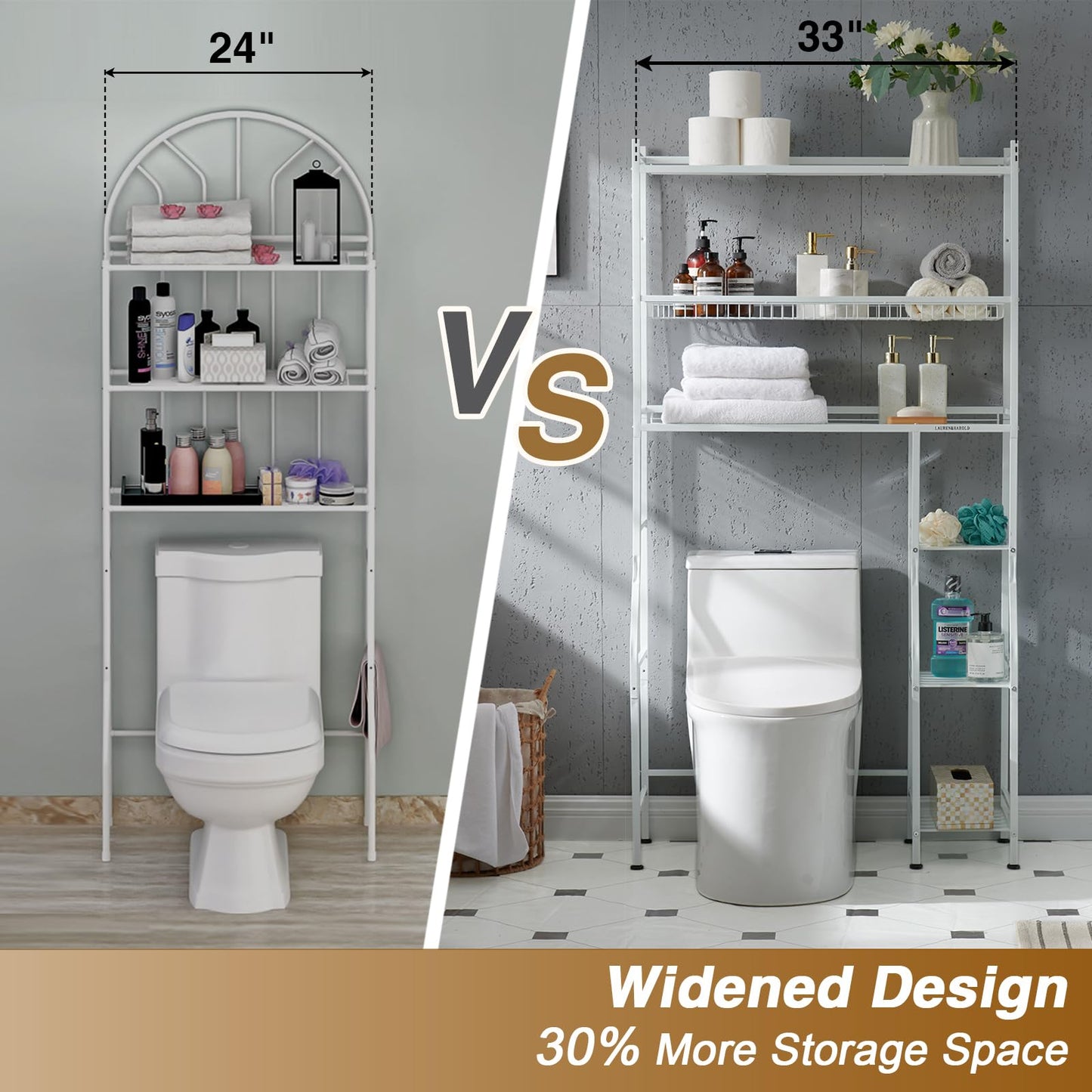 6-Tier Over Toilet Storage Organizer