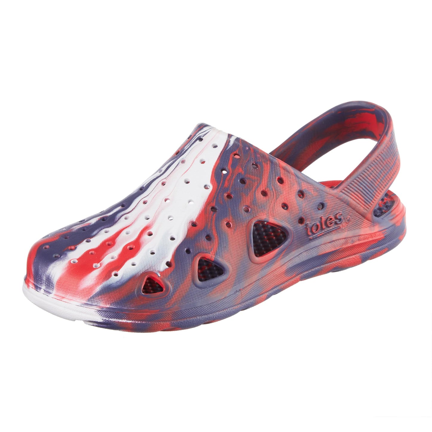 totes Splash and Play Clog, Red/White/Blue