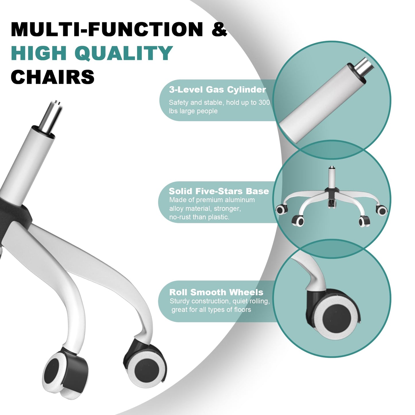 Mimoglad Ergonomic Office Chair with Lumbar Support