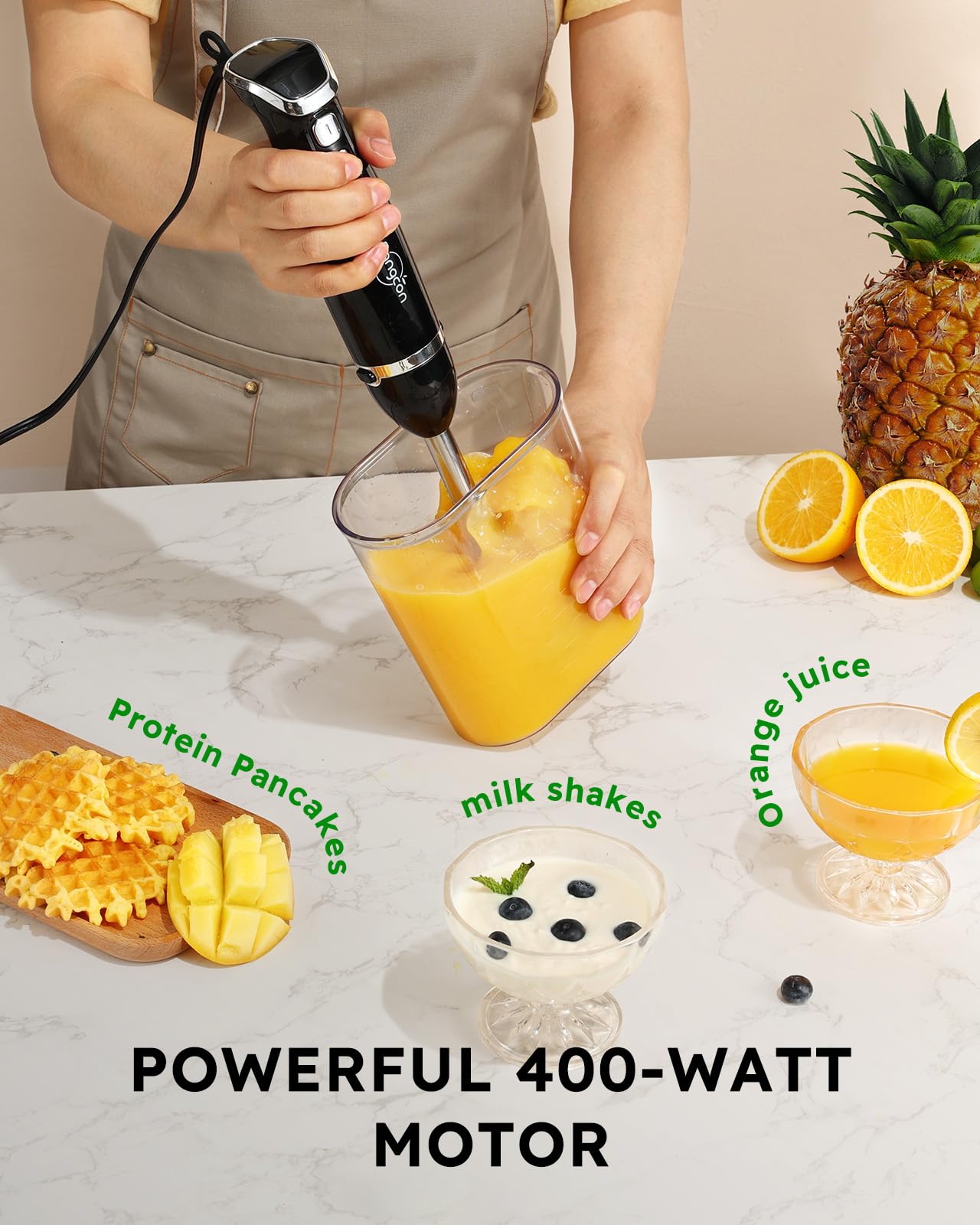 6-in-1 Immersion Blender with Chopper & Whisk