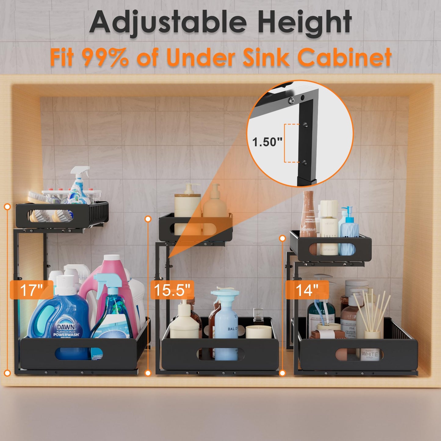 2-Tier Under Sink Organizer by HBL'