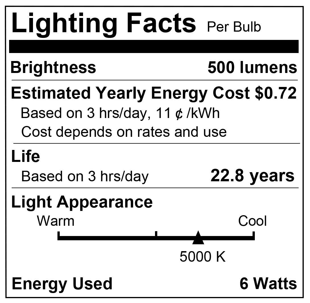 LED Dusk to Dawn Light Bulbs, 5000K, 4 Pack