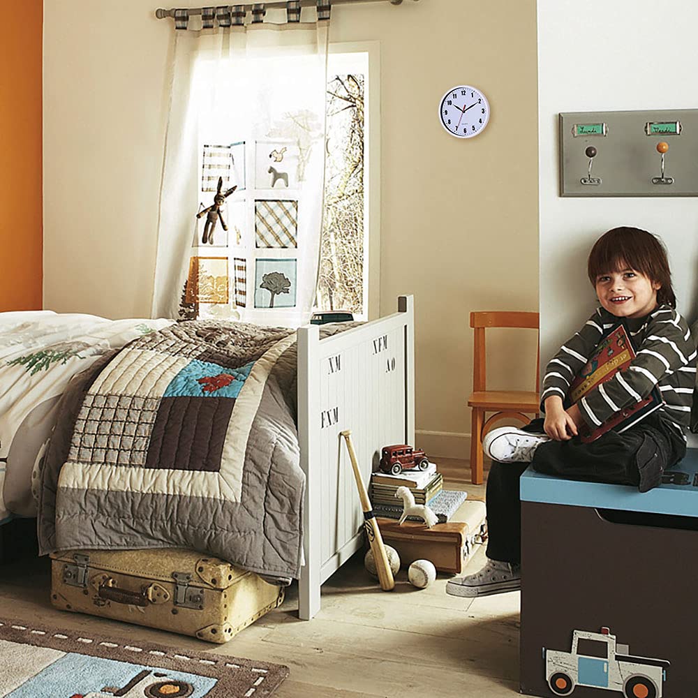 8" Silent Quartz Non-Ticking Wall Clock