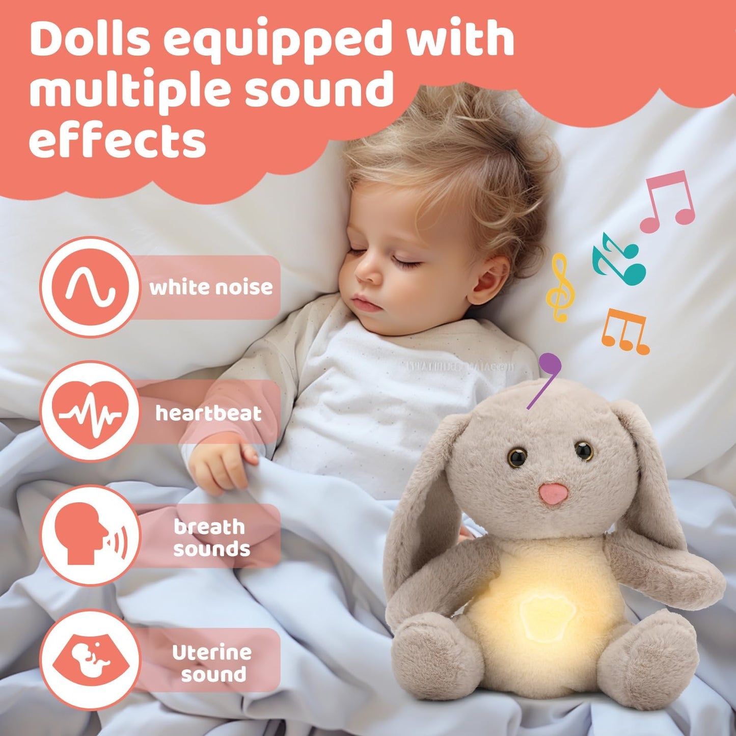 Breathing Rabbit Stuffed Animal