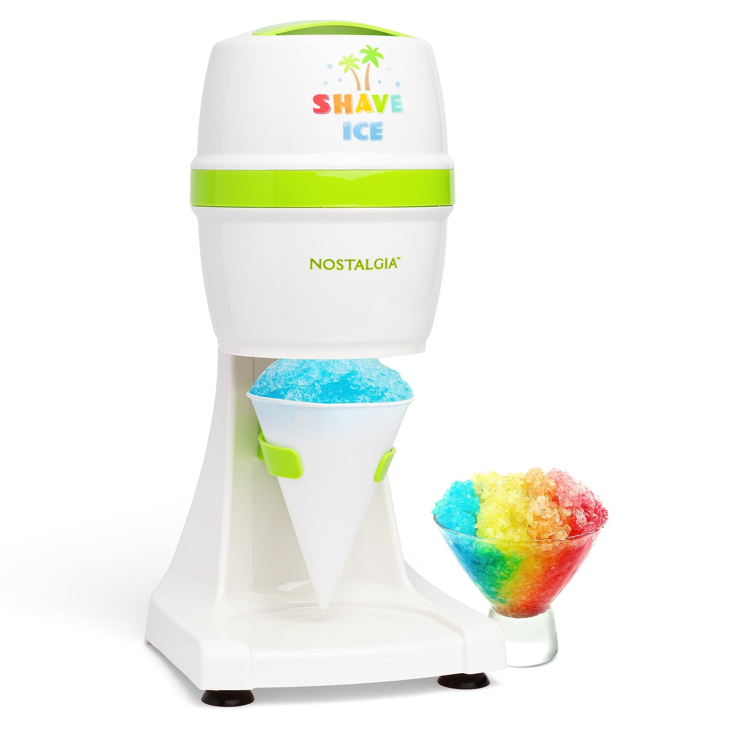 Nostalgia Snow Cone Shaved Retro Table-Top Slushie Machine-includes 1 Reusable Plastic Cup and Ice Molds, Hawaiian