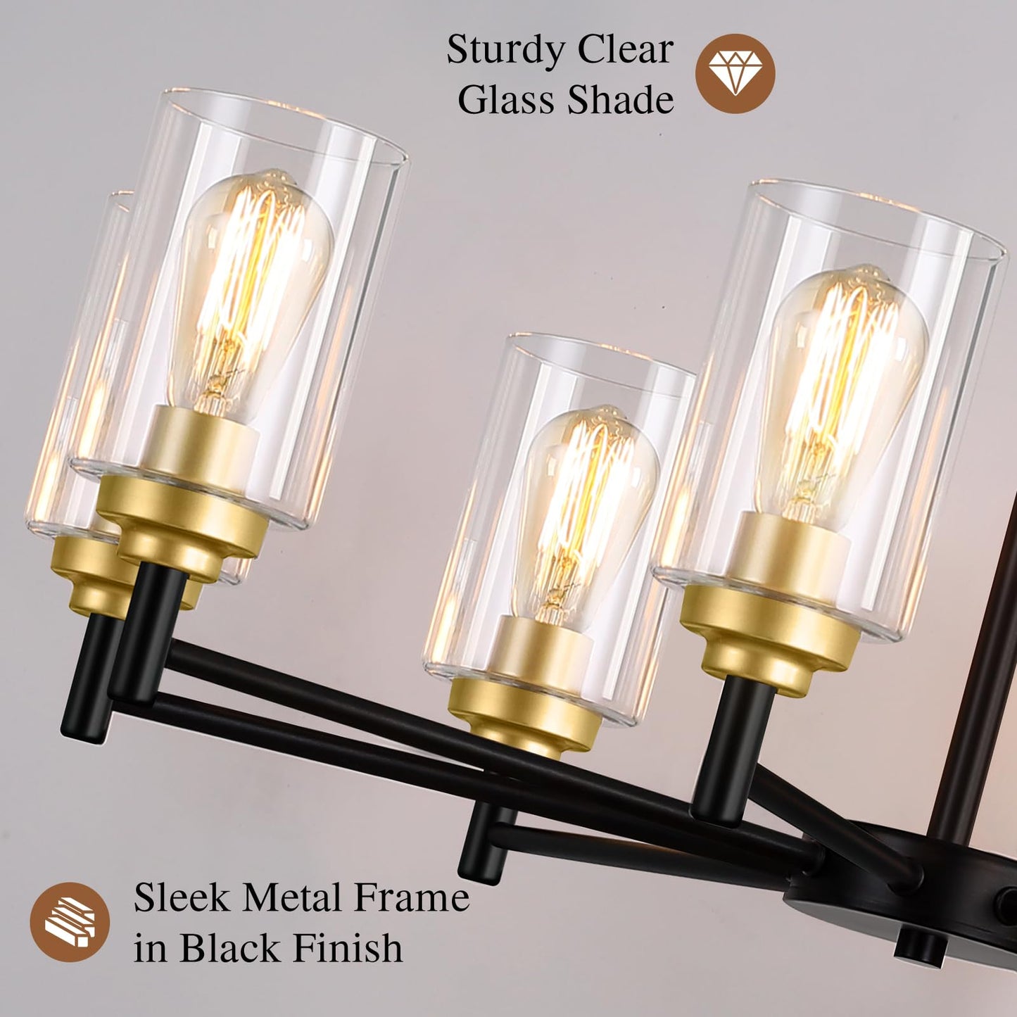 Sucolite 8-Light Modern Farmhouse Chandelier
