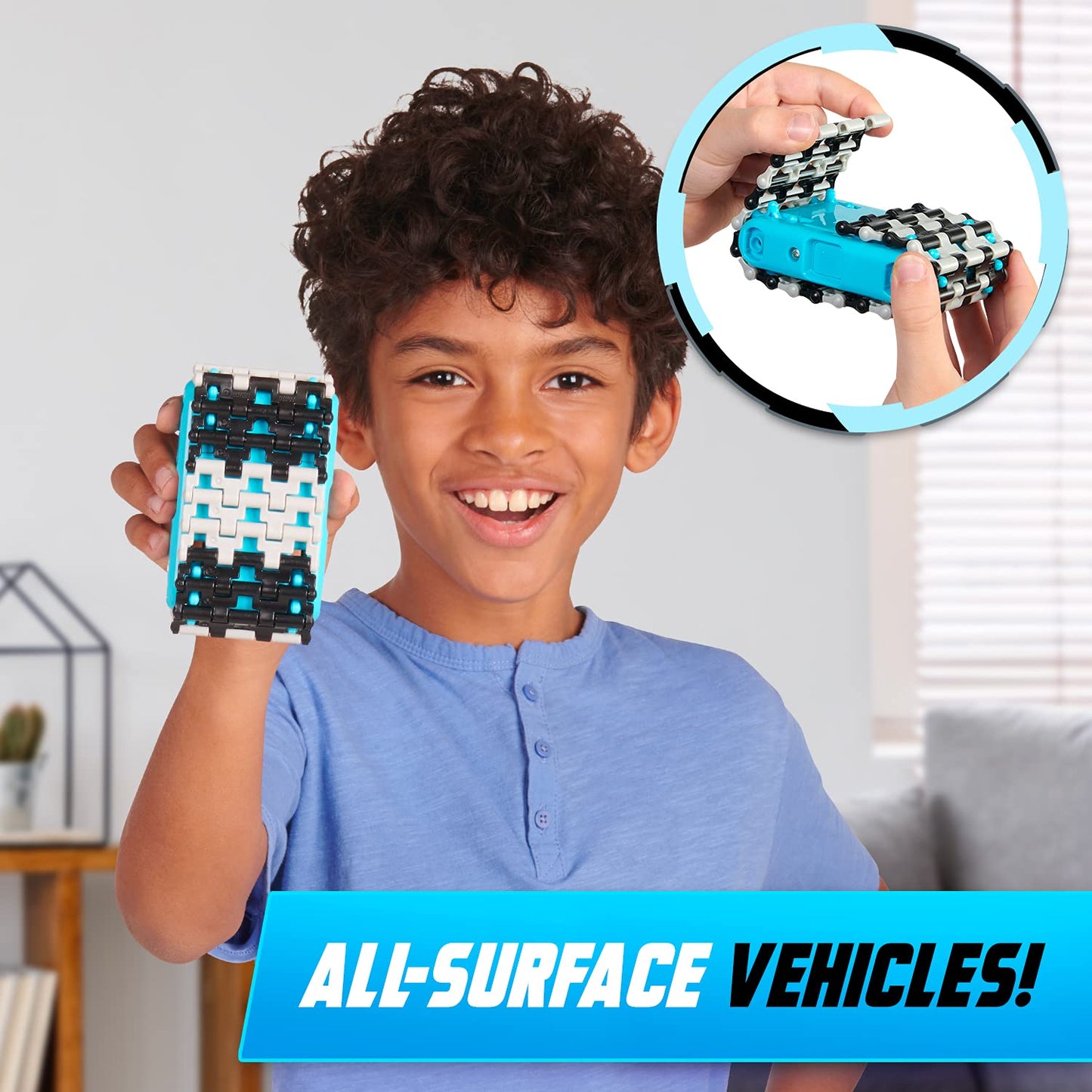WowWee Power Treads Hyperdrive Zipline Car Set – Race Track Playset Includes 1 Vehicle and 60+ Pieces