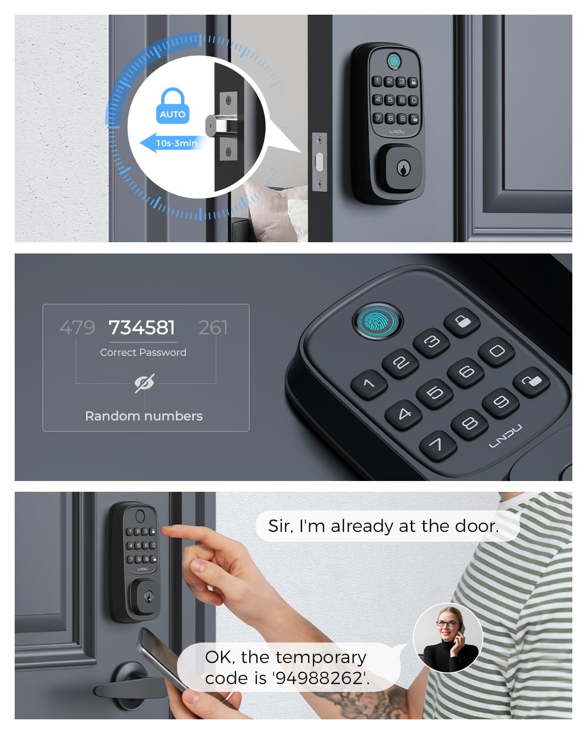 WiFi Smart Keypad Deadbolt with Fingerprint Access