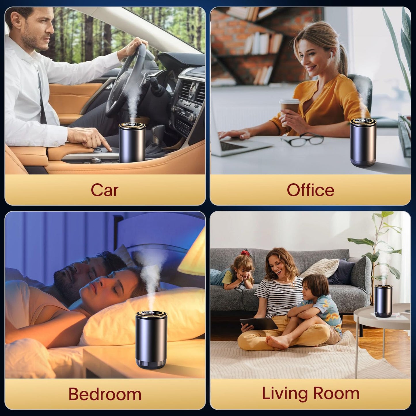 Smart Car Aroma Diffuser with Starry Projection