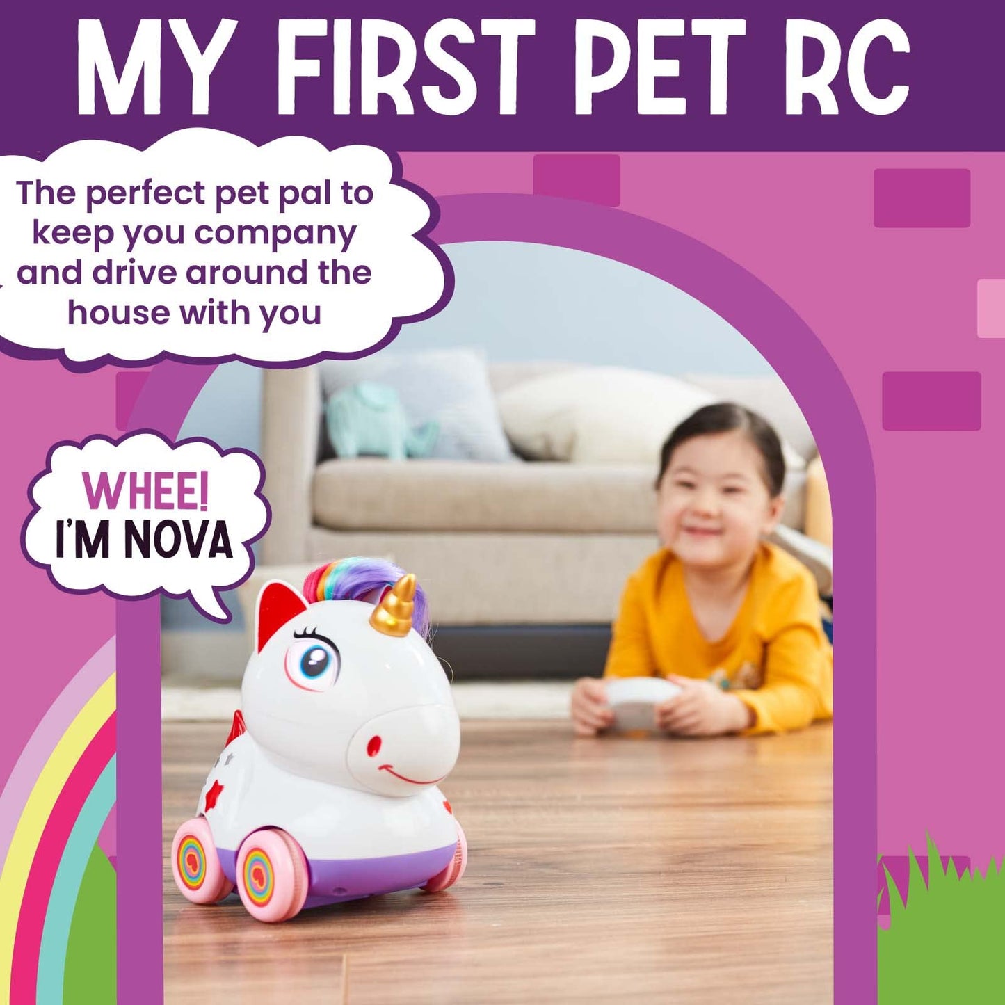 Flybar Unicorn Remote Control Car for Toddlers