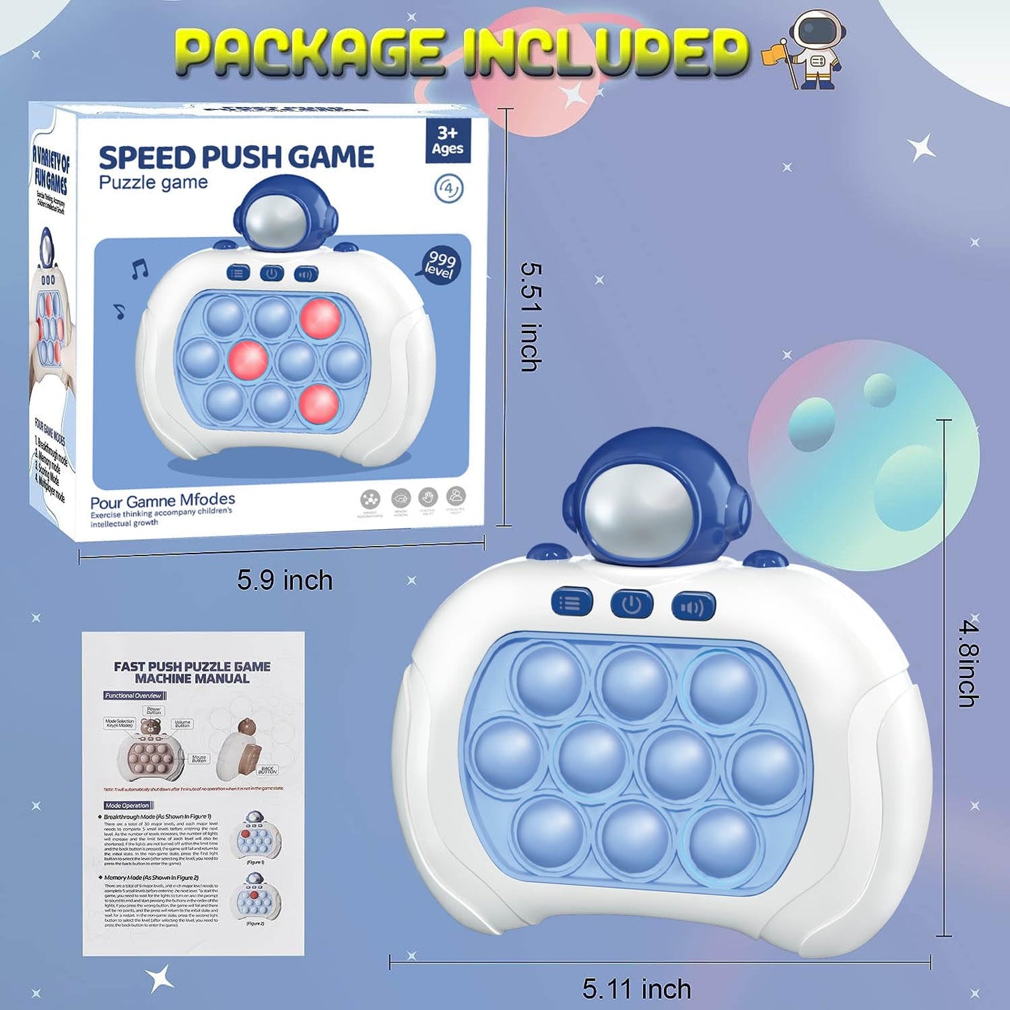 Push Game Fidget Toy for Kids and Adults