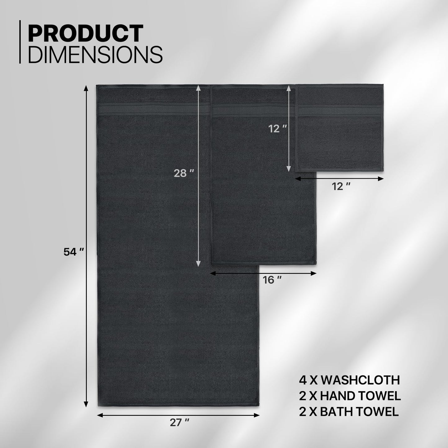 8-Piece Cotton Bath Towel Set by MoNiBloom