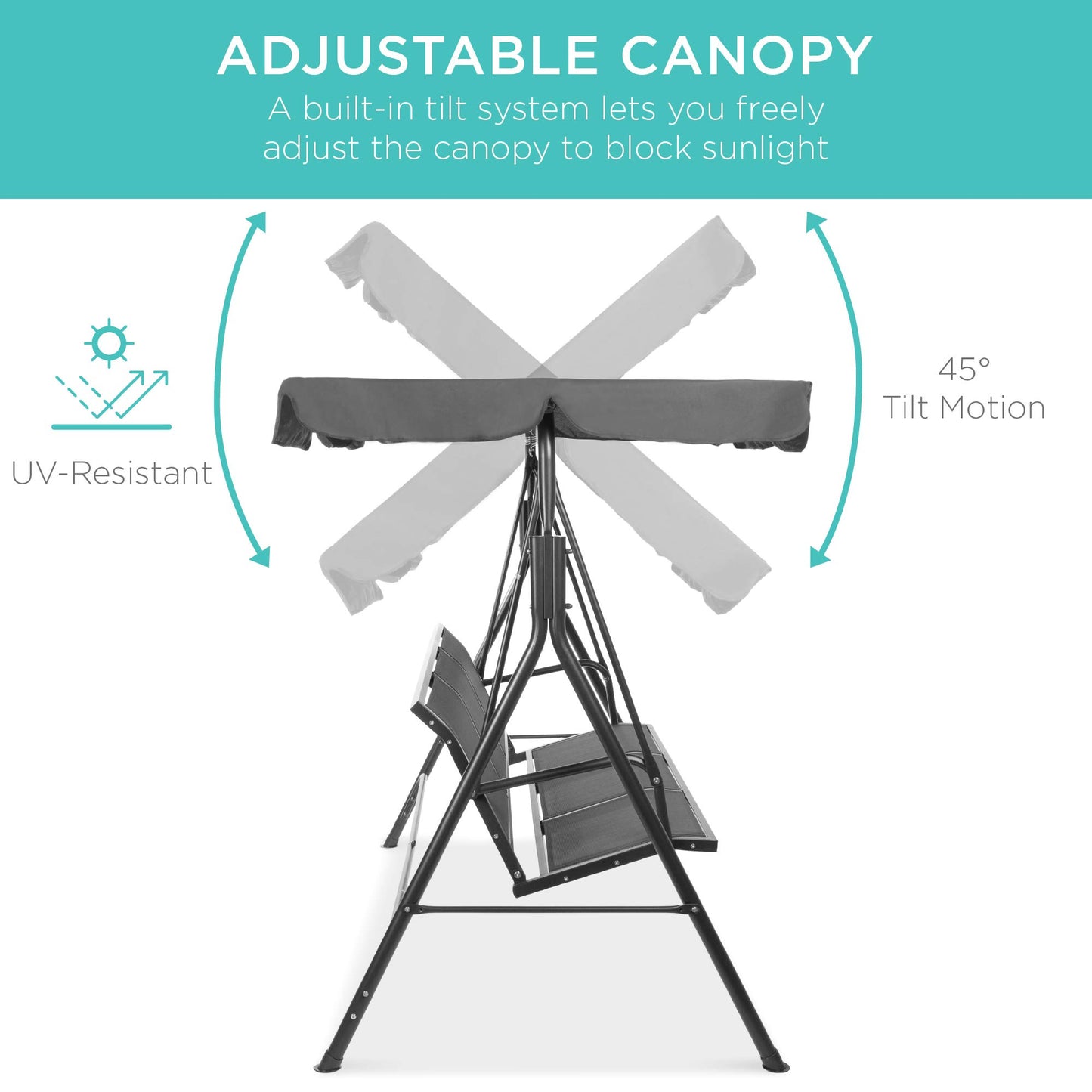 Best Choice 2-Seater Outdoor Canopy Swing Glider
