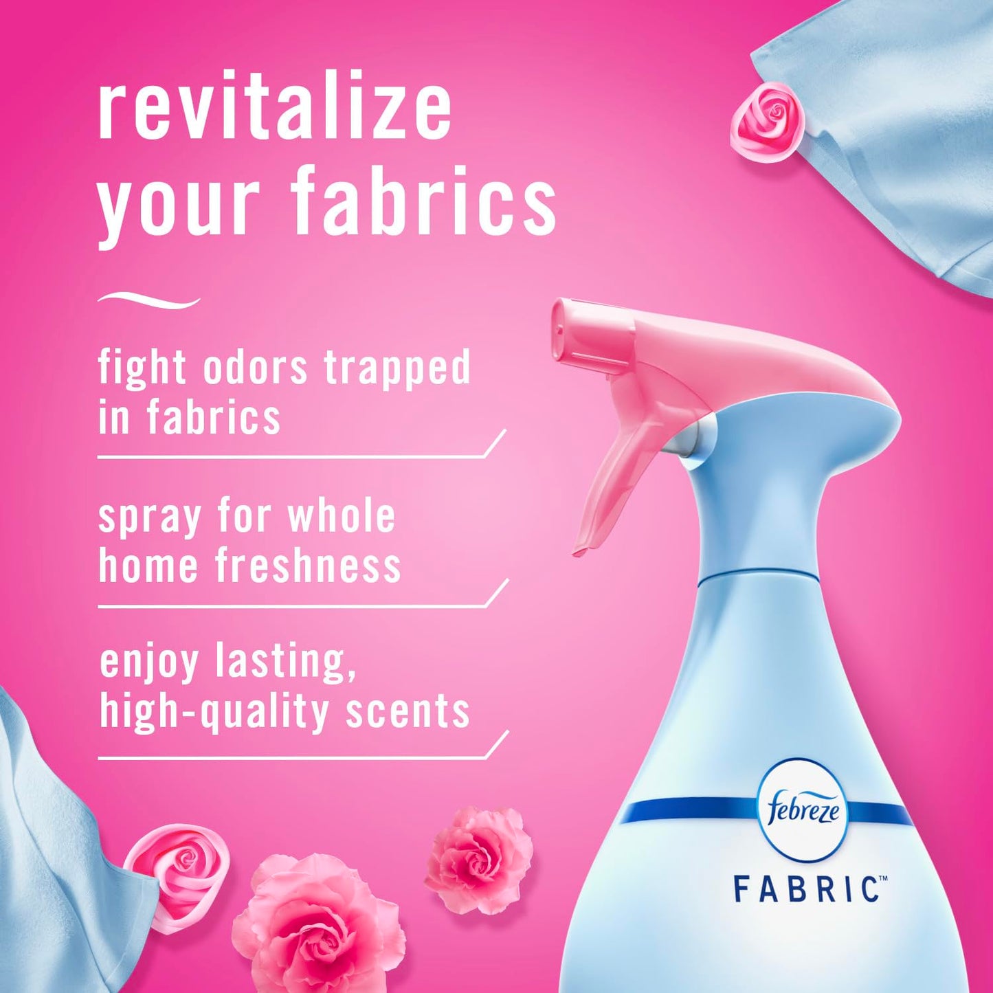 Febreze Odor-Fighting Fabric Refresher, Downy April Fresh, 16.9 fl oz, Pack of 2