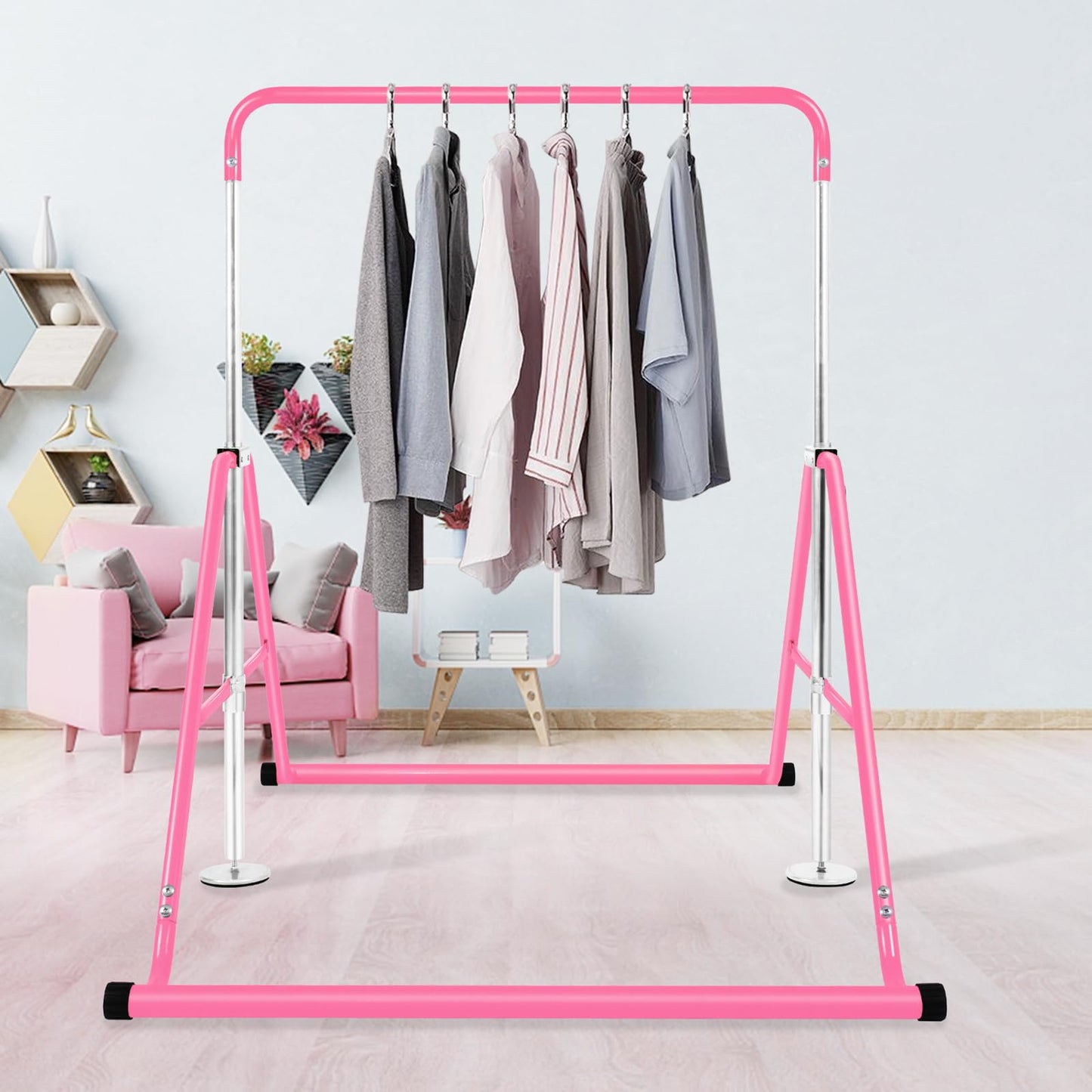 Height Adjustable Gymnastics Bar for Kids