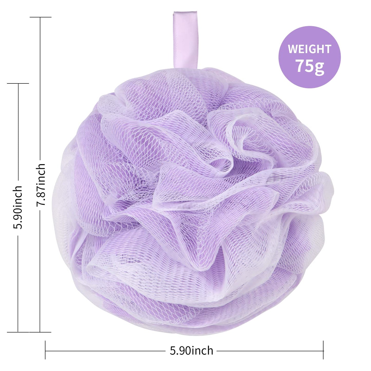 BCKENEY Bath Loofah Sponge Soft Mesh Shower Puff for Body Wash Bath Sponge Body Scrubber for Women & Men Body Exfoliator-Bathing Accessories