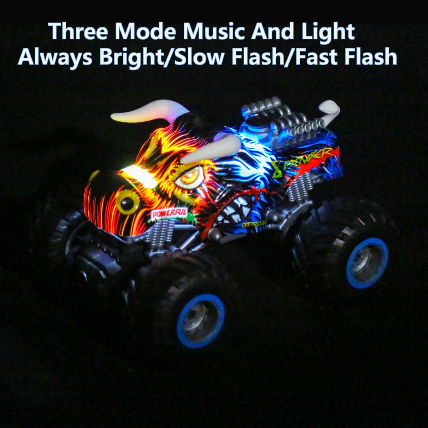 Remote Control Monster Truck with Music & Lights