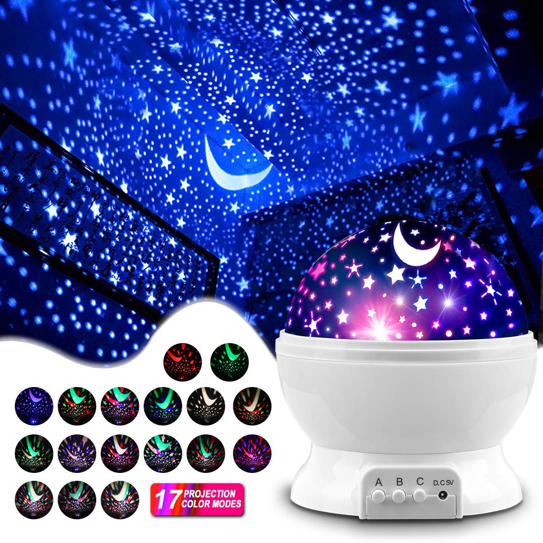 MOKOQI Star Projector Night Light for Kids