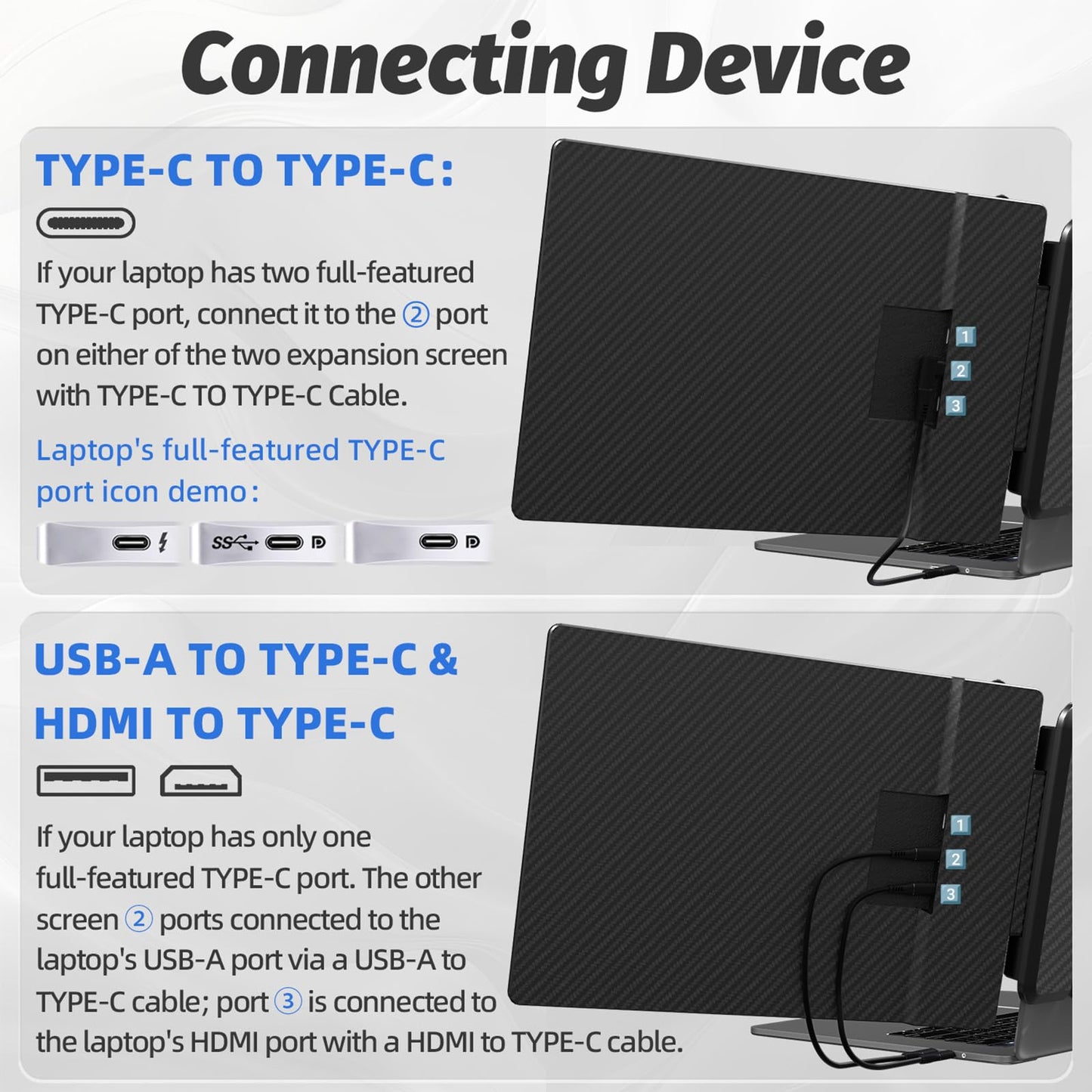 2K Laptop Screen Extender for Multi-Screen Setup
