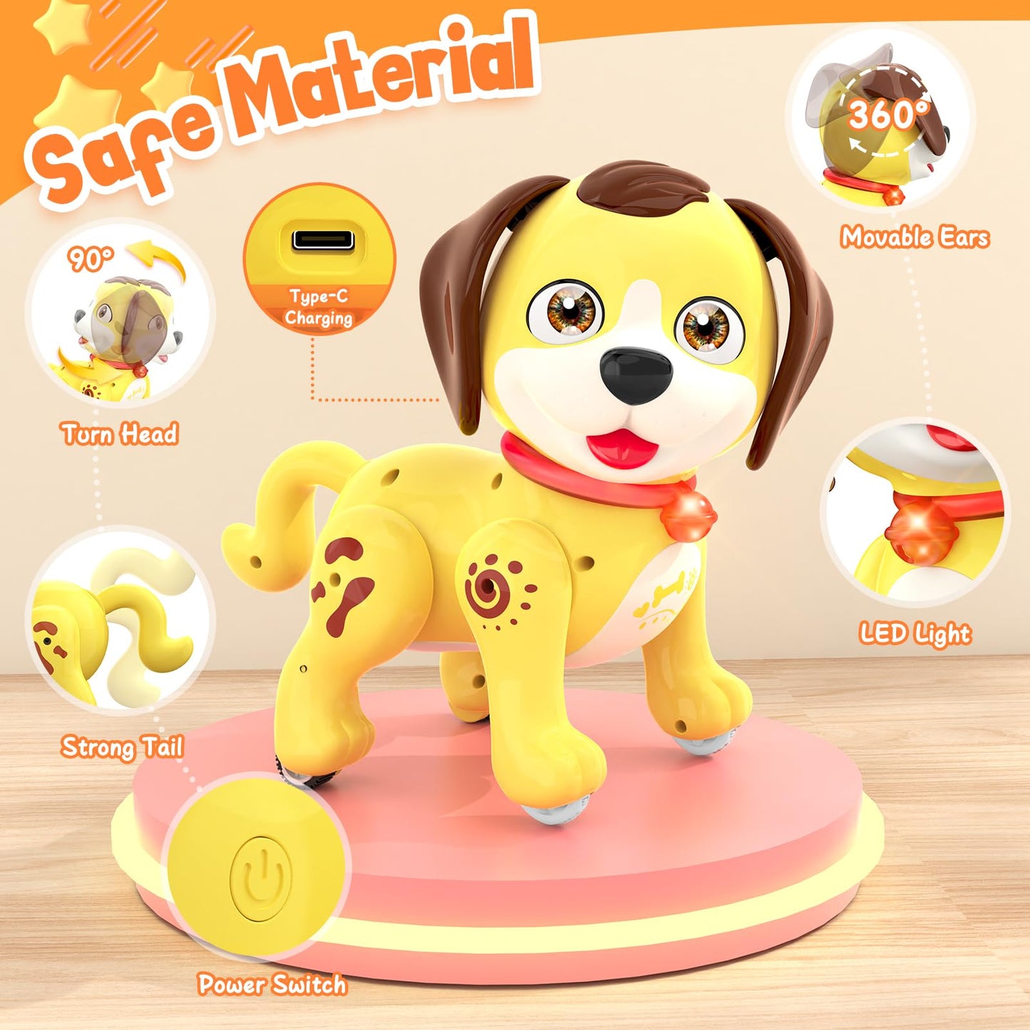 RC Interactive Robot Dog Toy with Music and Dance