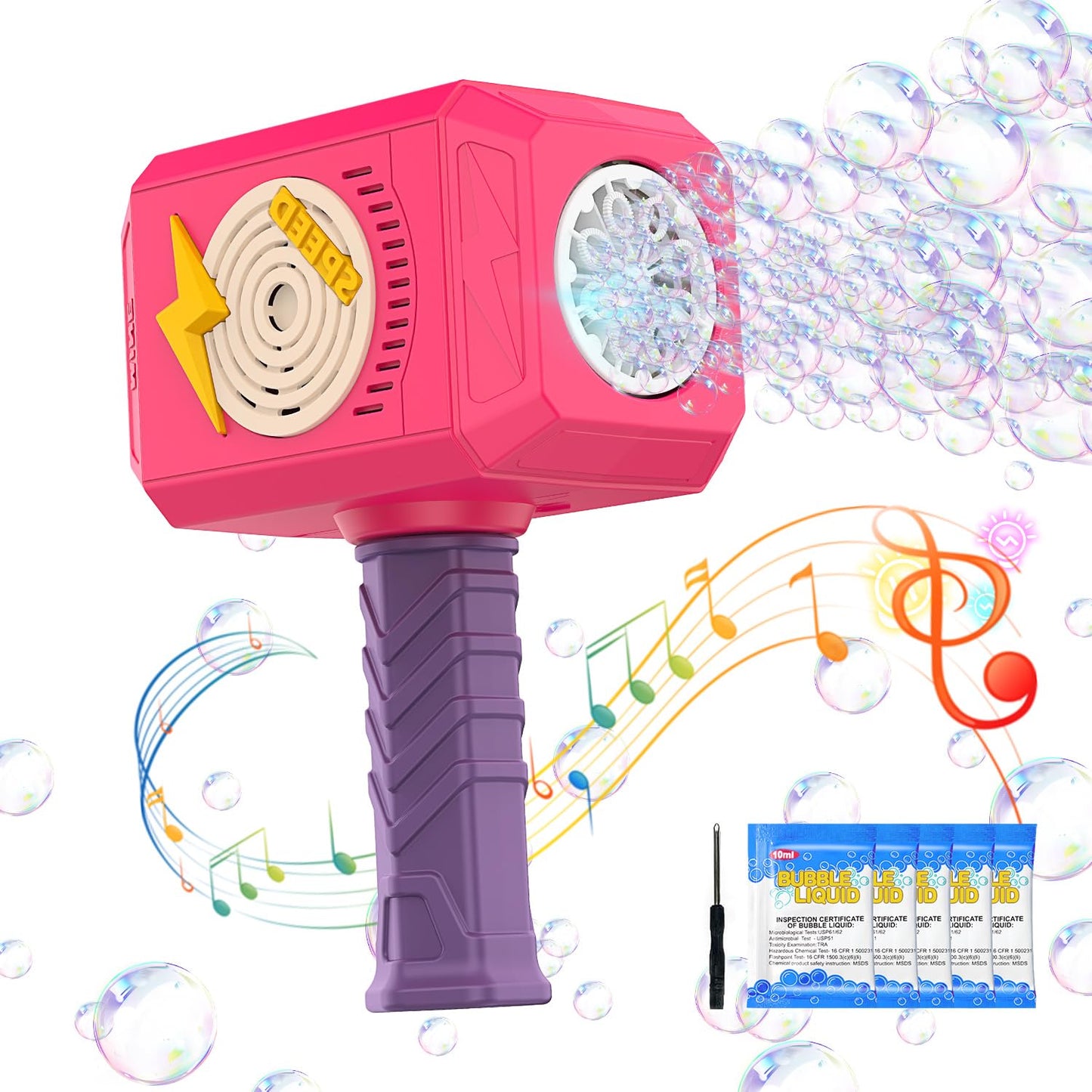 Bubble Gun Bubble Maker with Music for Kids