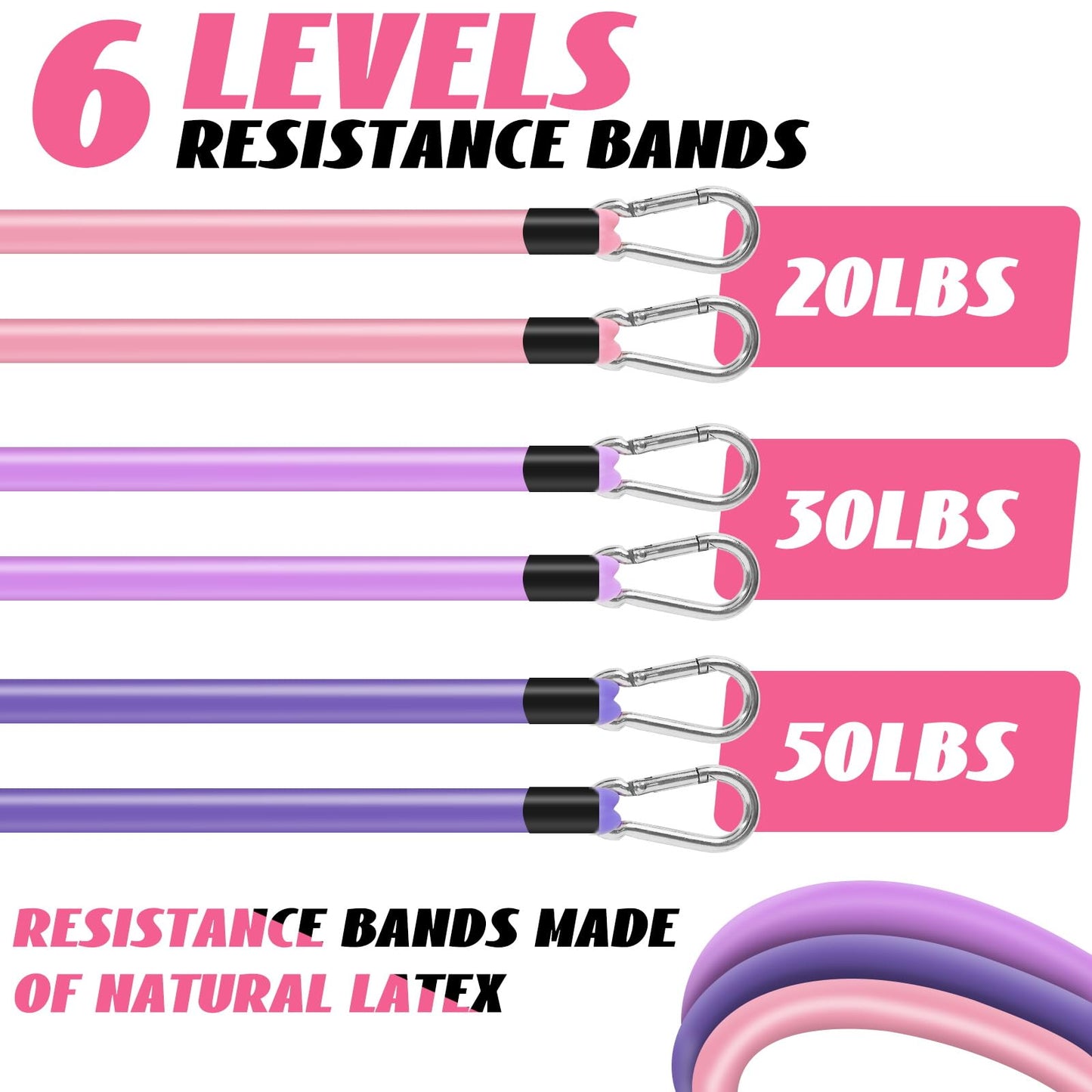 Pilates Bar Set with Resistance Bands for Training