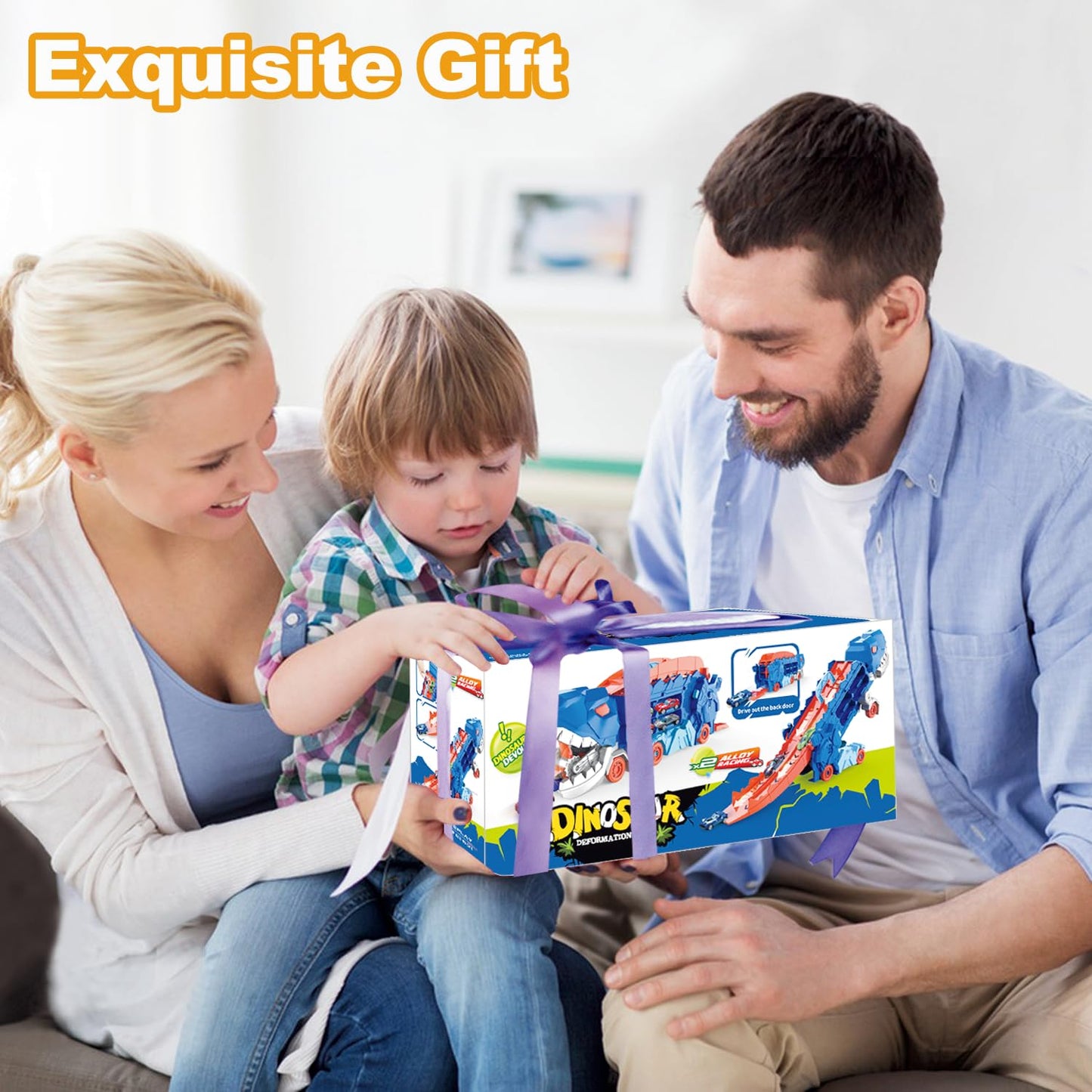 Dinosaur Truck Toy with T-Rex Carrier for Kids