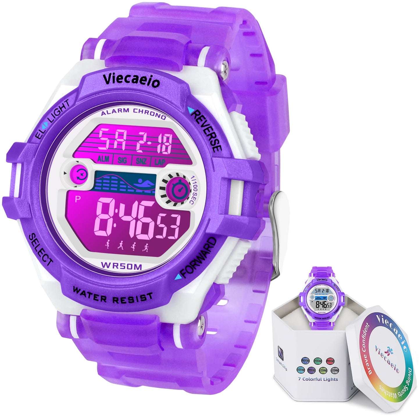 Kids Digital Sport Watch Waterproof for Ages 5-17