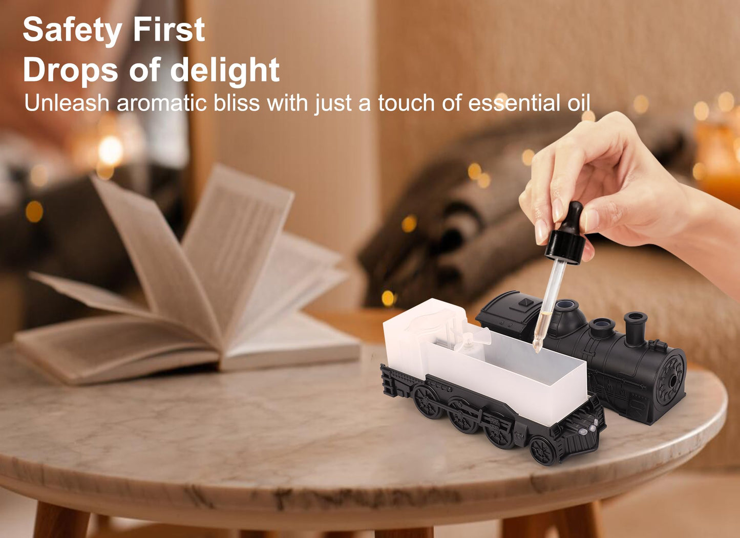 Train Shape Essential Oil Diffuser with Remote