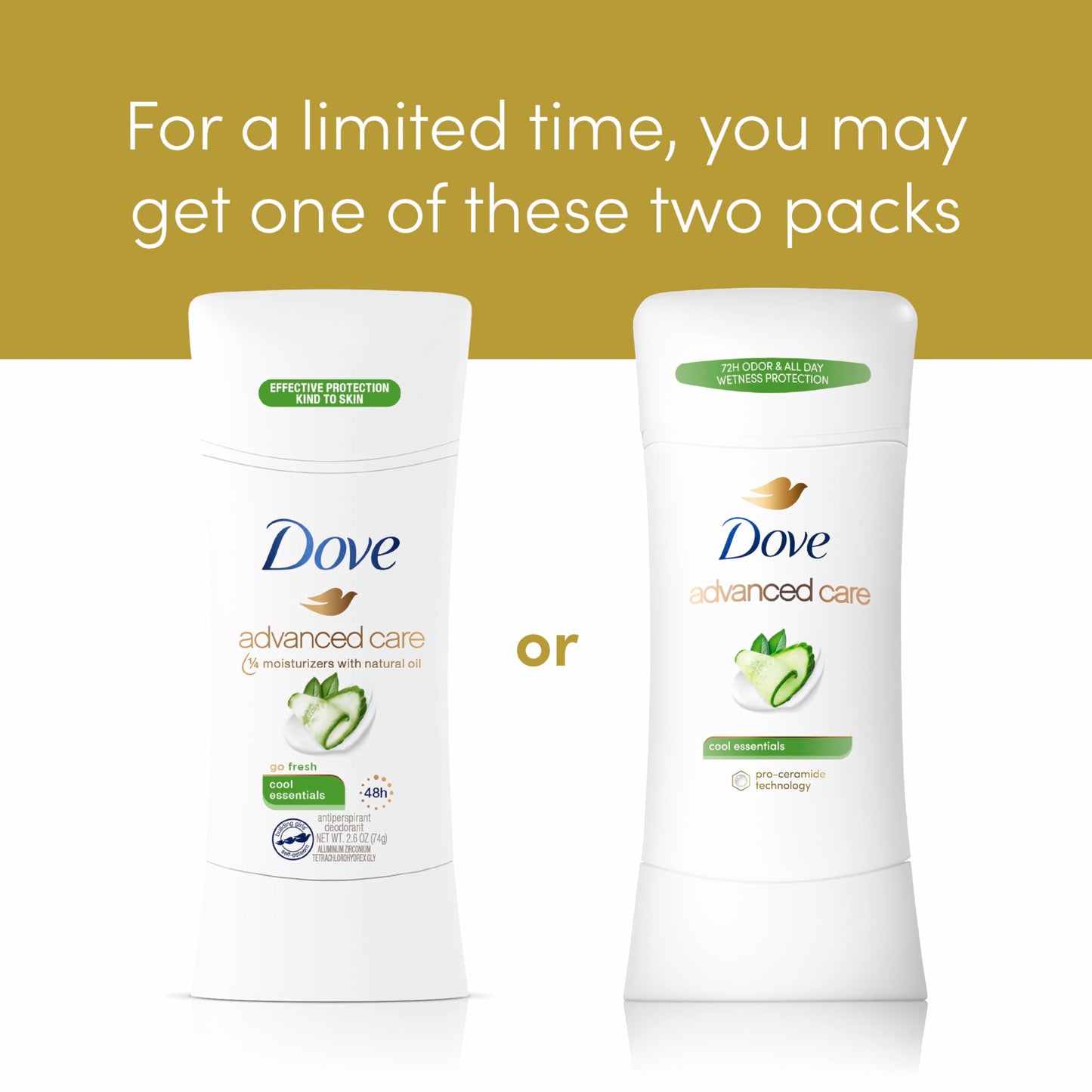 Dove Antiperspirant Deodorant Stick 72-Hour Protection