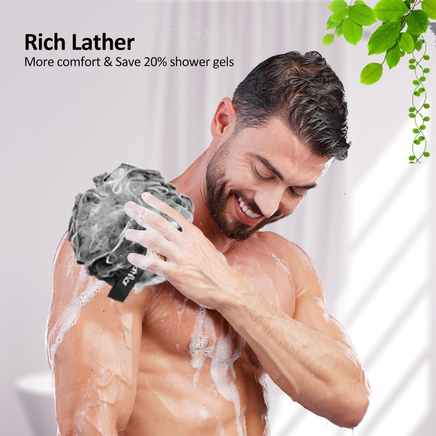 4PCS Loofah Sponge Body Scrubber Set