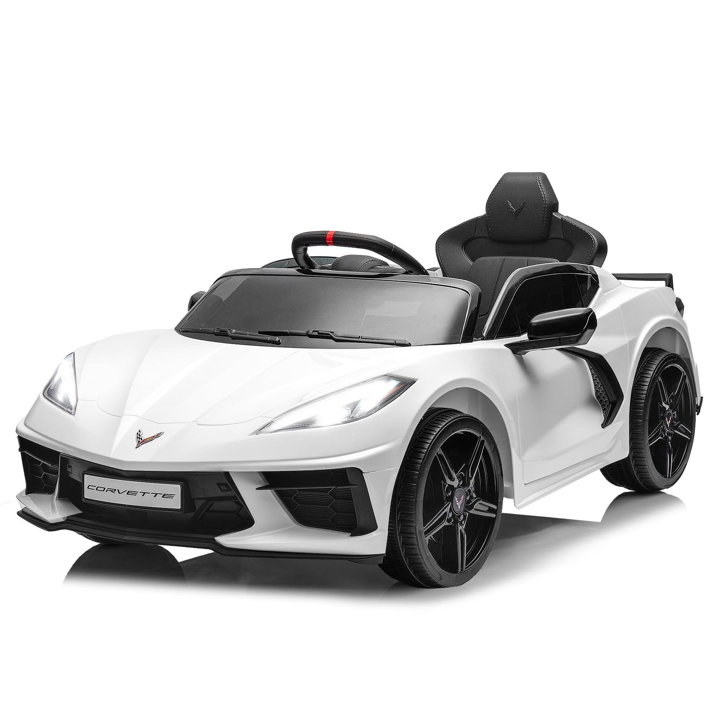 FUNTOK Corvette C8 Kids Electric Car with Remote